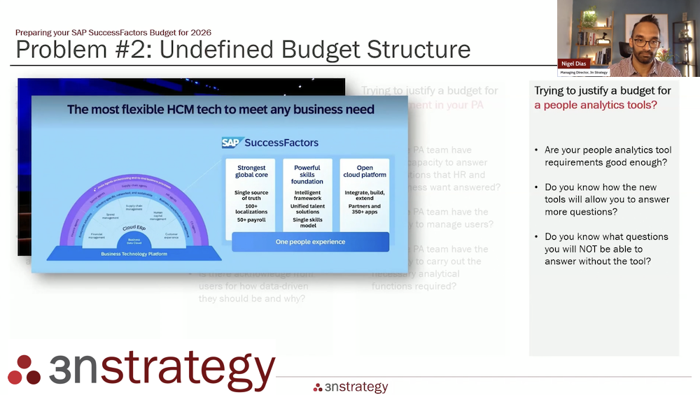 SAP SuccessFactors budget 2026